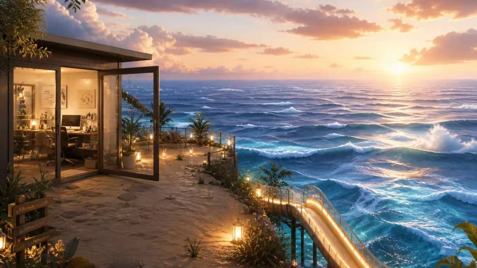 Business office by the sea by Alice