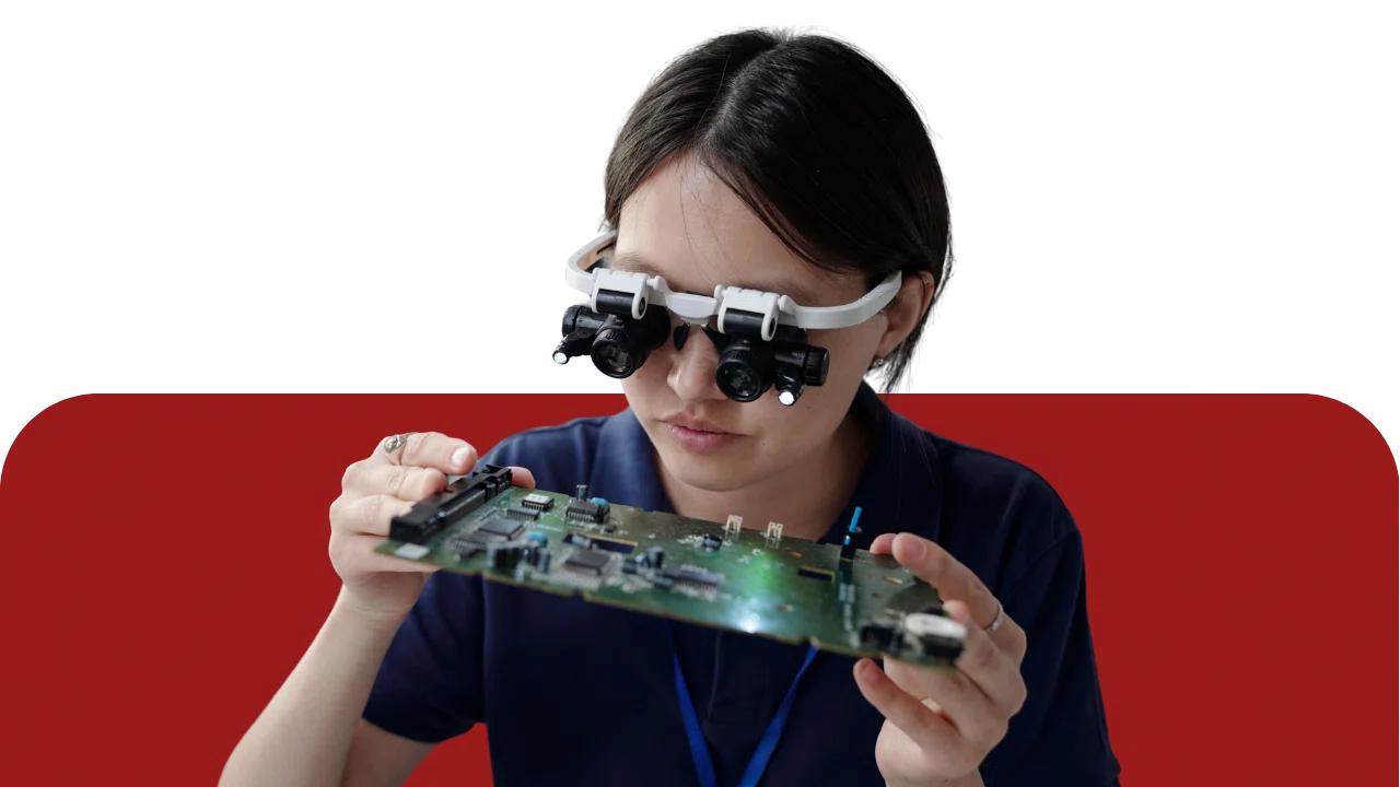 Quality Control checking circuit boards